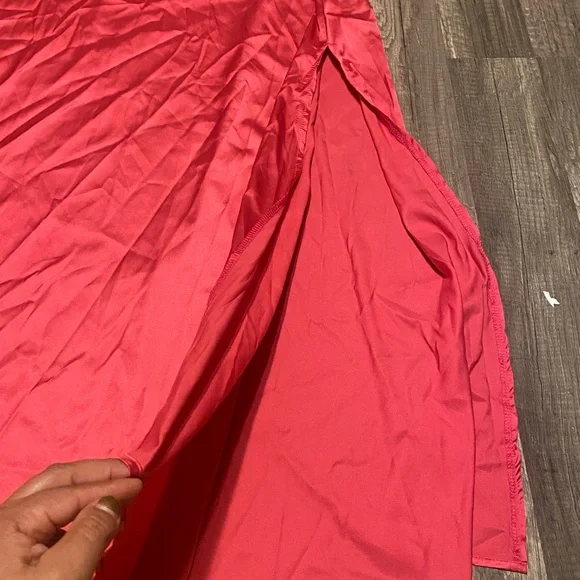 Sleeveless High-Neck Maxi Dress in Bright Fuchsia - Picture 4 of 9